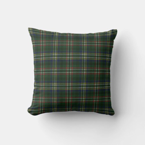 Scott Green Modern Original Scottish Tartan Throw Pillow