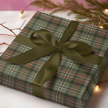 Scott Green Weathered Scottish Tartan Wrapping Paper