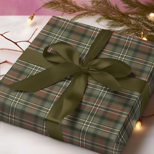 Scott Green Weathered Scottish Tartan Wrapping Paper (Creator Uploaded)