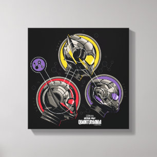 Scott, Hope, & Cassie Pym Particle Helmet Graphic Canvas Print