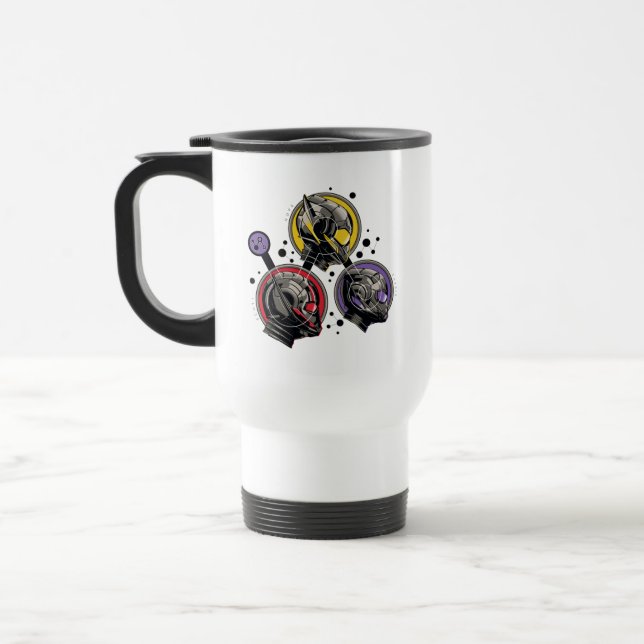 Scott, Hope, & Cassie Pym Particle Helmet Graphic Travel Mug (Left)
