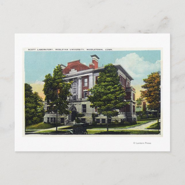 Scott Laboratory of Wesleyan University Postcard (Front)