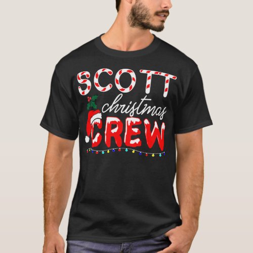 Scott Last Name Christmas Crew Gift Thanksgiving T_Shirt