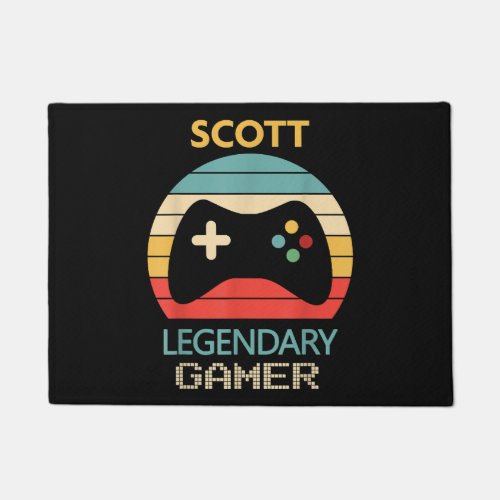 Scott Name Gift _ Personalized Legendary Gamer  Doormat