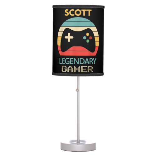 Scott Name Gift _ Personalized Legendary Gamer  Table Lamp