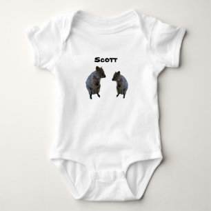 Scott Name With Australian Quokkas, Baby Bodysuit