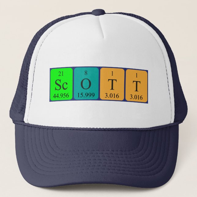 Scott periodic table name hat (Front)