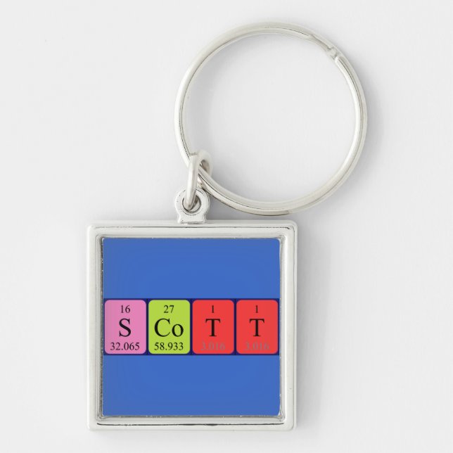 Scott periodic table name keyring (Front)