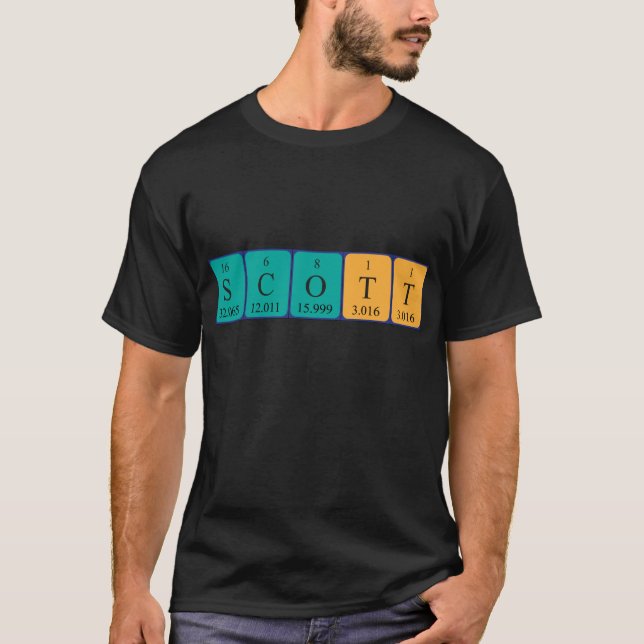 Scott periodic table name shirt (Front)