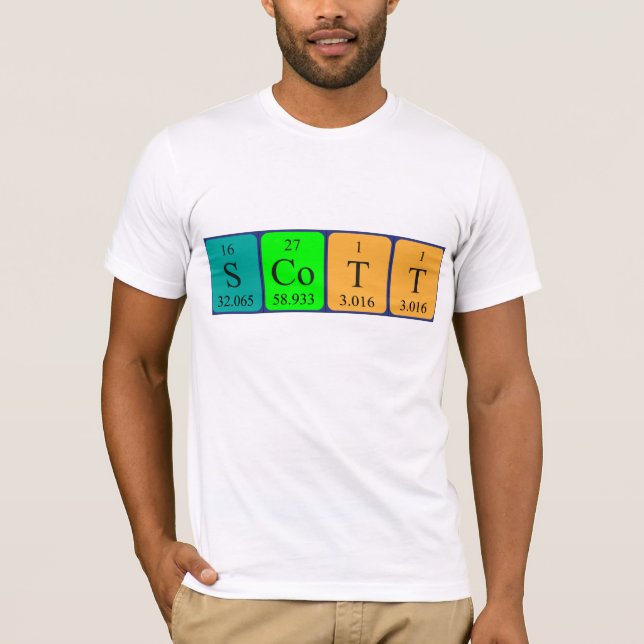 Scott periodic table name shirt (Front)