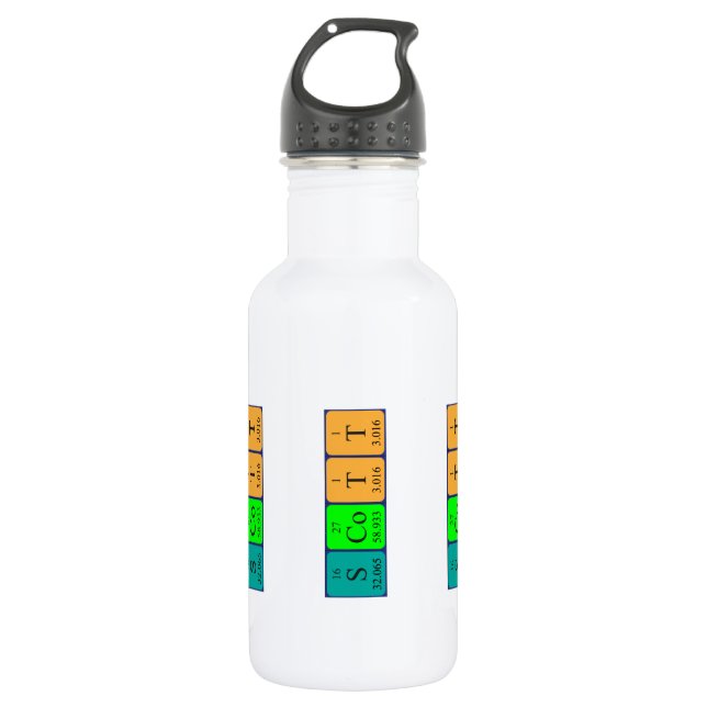 Scott periodic table name water bottle (Front)