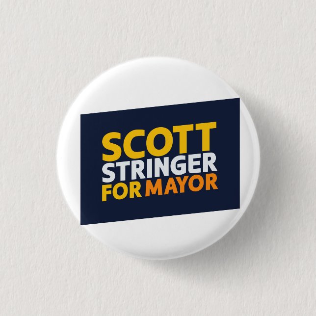 Scott Stringer for Mayor Button (Front)