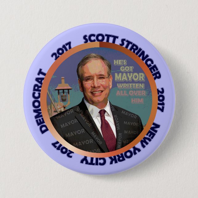 Scott Stringer for NYC Mayor 2017 Pinback Button (Front)