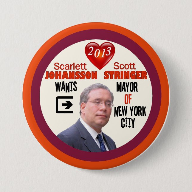 Scott Stringer NYC Mayor 2013 Button (Front)