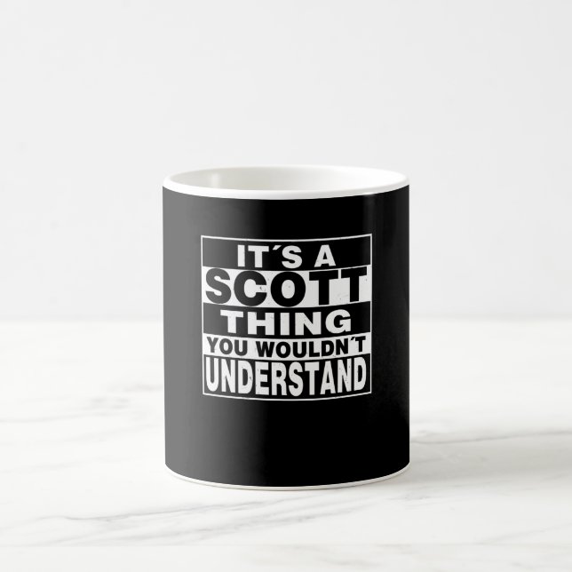 SCOTT Surname Personalized Gift Coffee Mug (Center)
