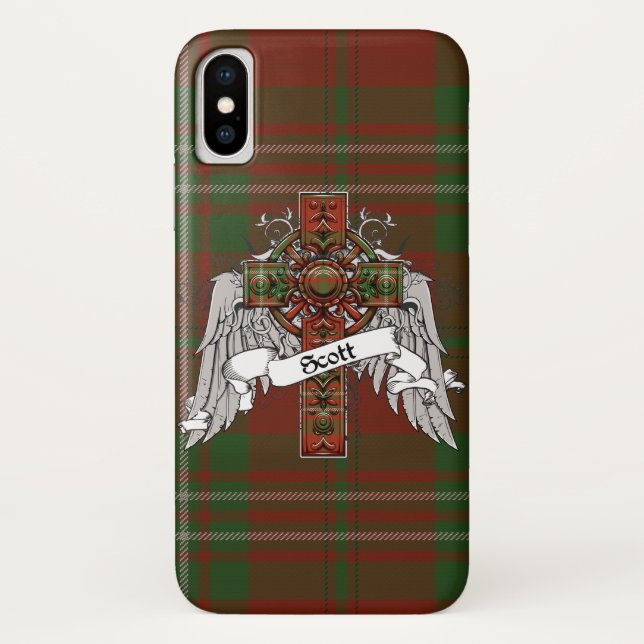 Scott Tartan Cross Case-Mate iPhone Case (Back)