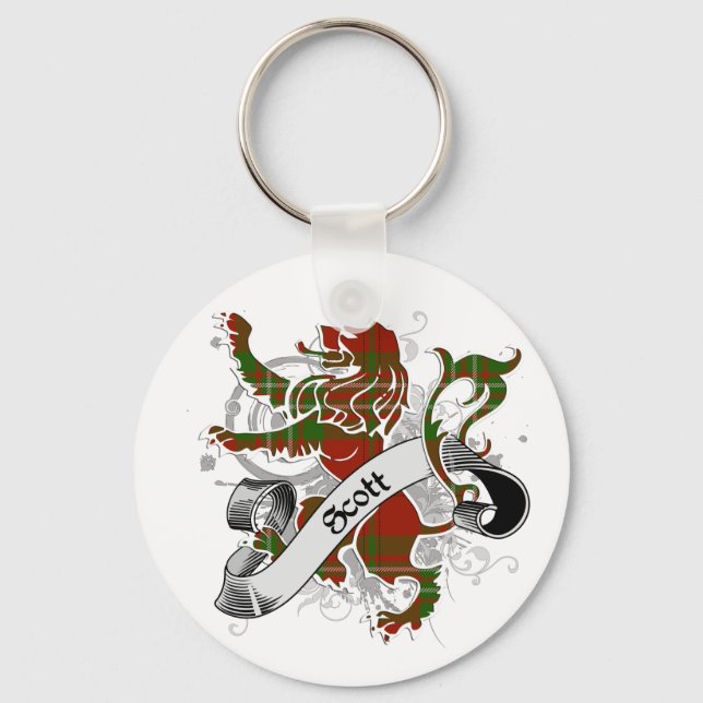 Scott Tartan Lion Keychain (Front)