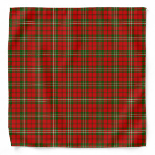 Scott tartan red green plaid bandana