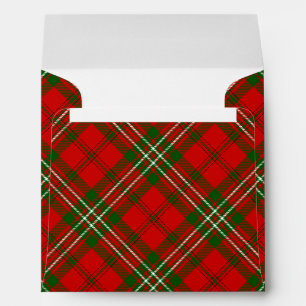 Scott tartan red green plaid envelope