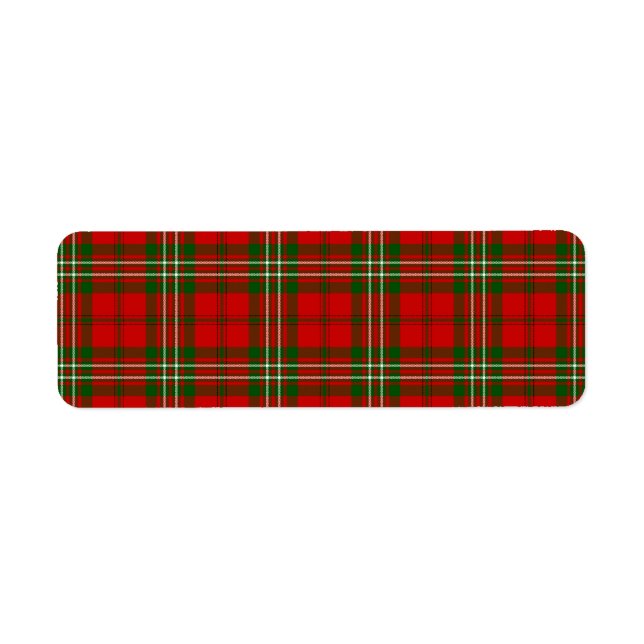 Scott tartan red green plaid label (Front)