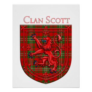 Scott Tartan Scottish Plaid Lion Rampant Poster