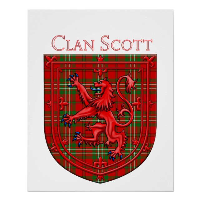 Scott Tartan Scottish Plaid Lion Rampant Poster (Front)