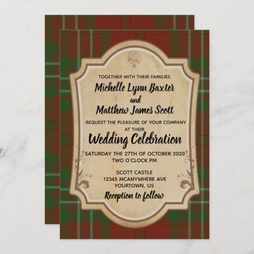 Scott Tartan Wedding Invitation