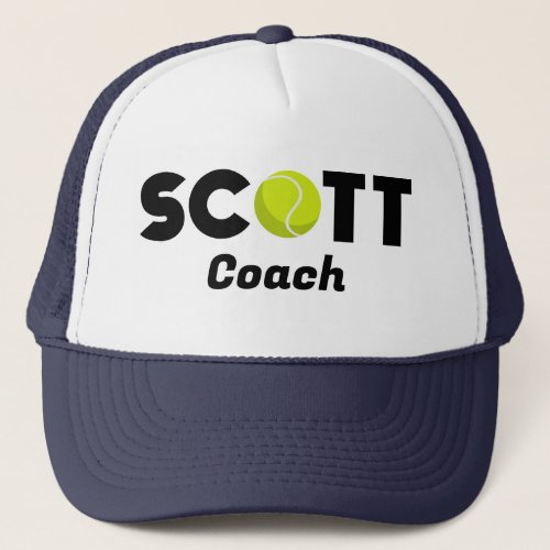 Scott Tennis Coach Trucker Hat