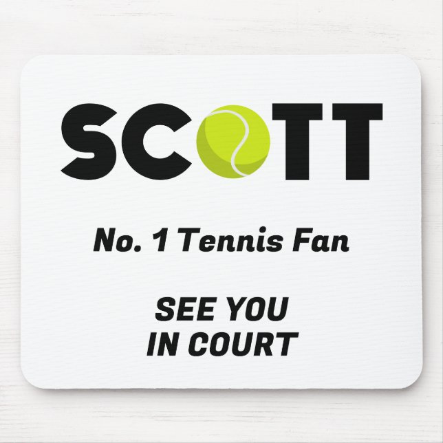 Scott Tennis Mouse Pad (Front)