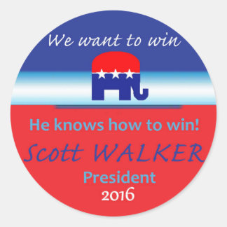 Scott WALKER 2016 Classic Round Sticker