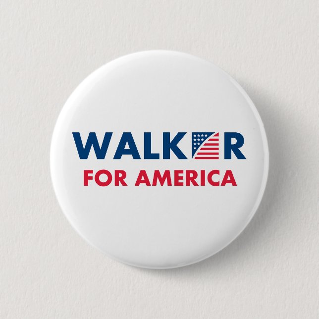 Scott Walker For America Pinback Button (Front)