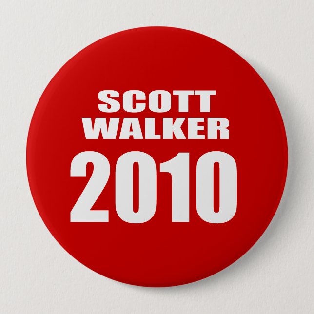 SCOTT WALKER FOR GOVERNOR PINBACK BUTTON (Front)