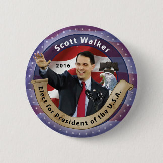 Scott Walker for President of the U.S.A. - 2016 Button