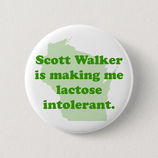 Scott Walker intolerance Button (Front)