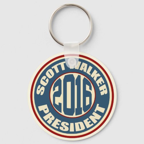 Scott Walker President 2016 Keychain