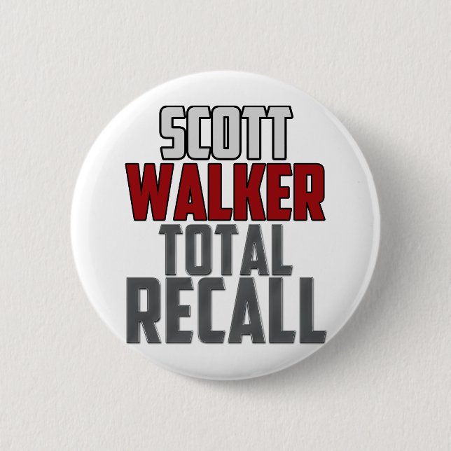 Scott Walker - Total Recall Pinback Button (Front)