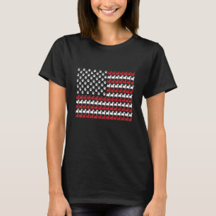 Scottie 4th Of July Dog Paw Print T-Shirt