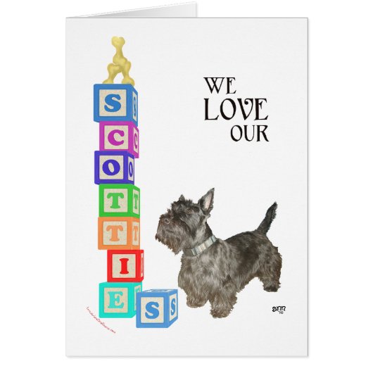 Scottie Alphabet Blocks Cards (Front)