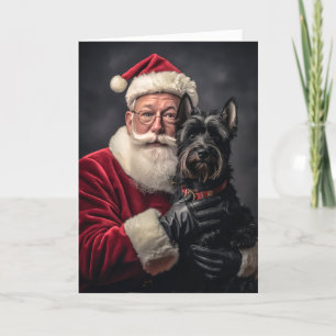 Scottie and Santa #1 Holiday Card