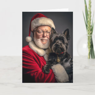 Scottie and Santa #2 Holiday Card