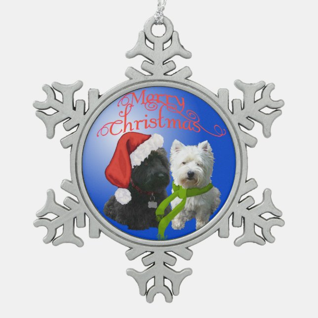 Scottie and Westie Ornament (Front)