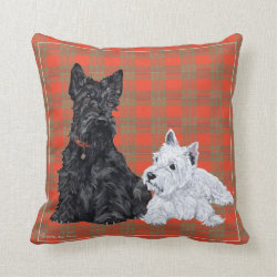 Scottie and Westie Pup - Terrier Pillow