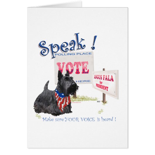 Scottie Angus Fala for President Cards (Front)