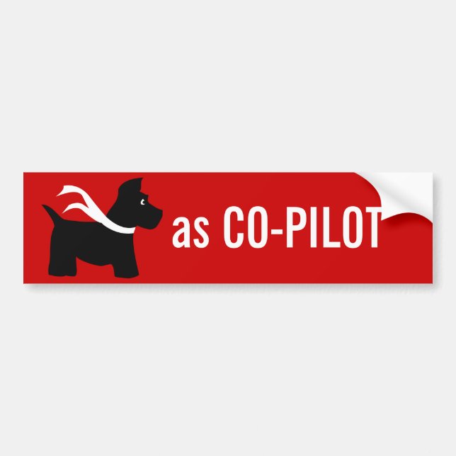 Scottie  as CO-PILOT Bumper Sticker (Front)