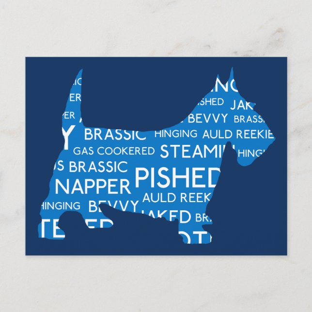 scottie Auld Reekie Scottish Slang.png Postcard (Front)