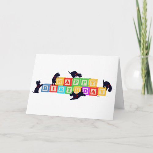 Scottie Birthday Blocks Card