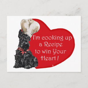 Scottie Chef Valentine Holiday Postcard
