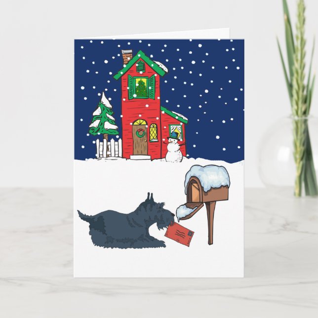 Scottie Christmas Holiday Card (Front)