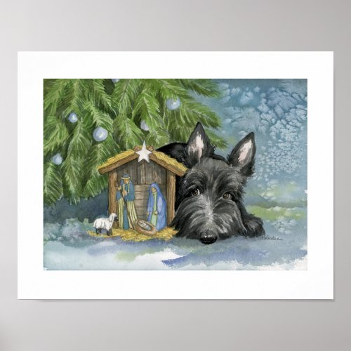 Scottie Christmas print