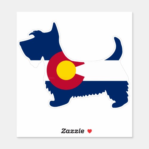 Scottie Colorado Flag Sticker